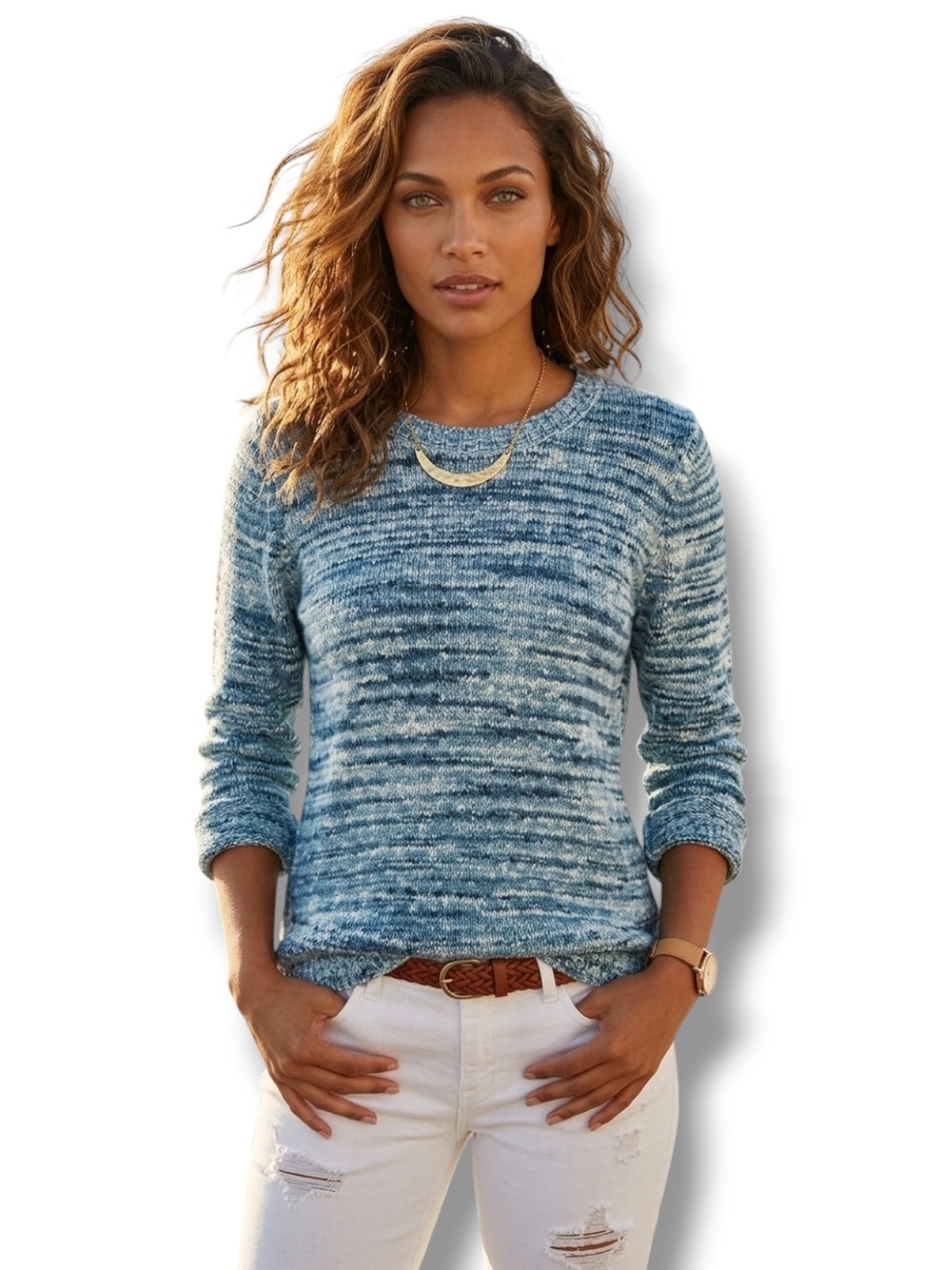 NWT Natural Reflections Space Dye Knit Sweater L - Picture 13 of 13